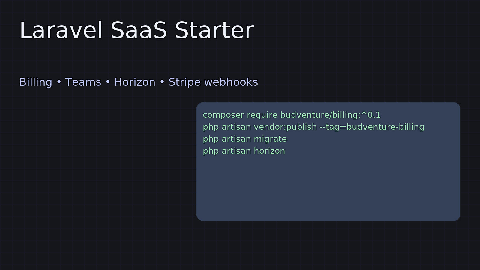 Laravel SaaS Starter: Teams, Stripe Billing, Horizon (Production Guide)