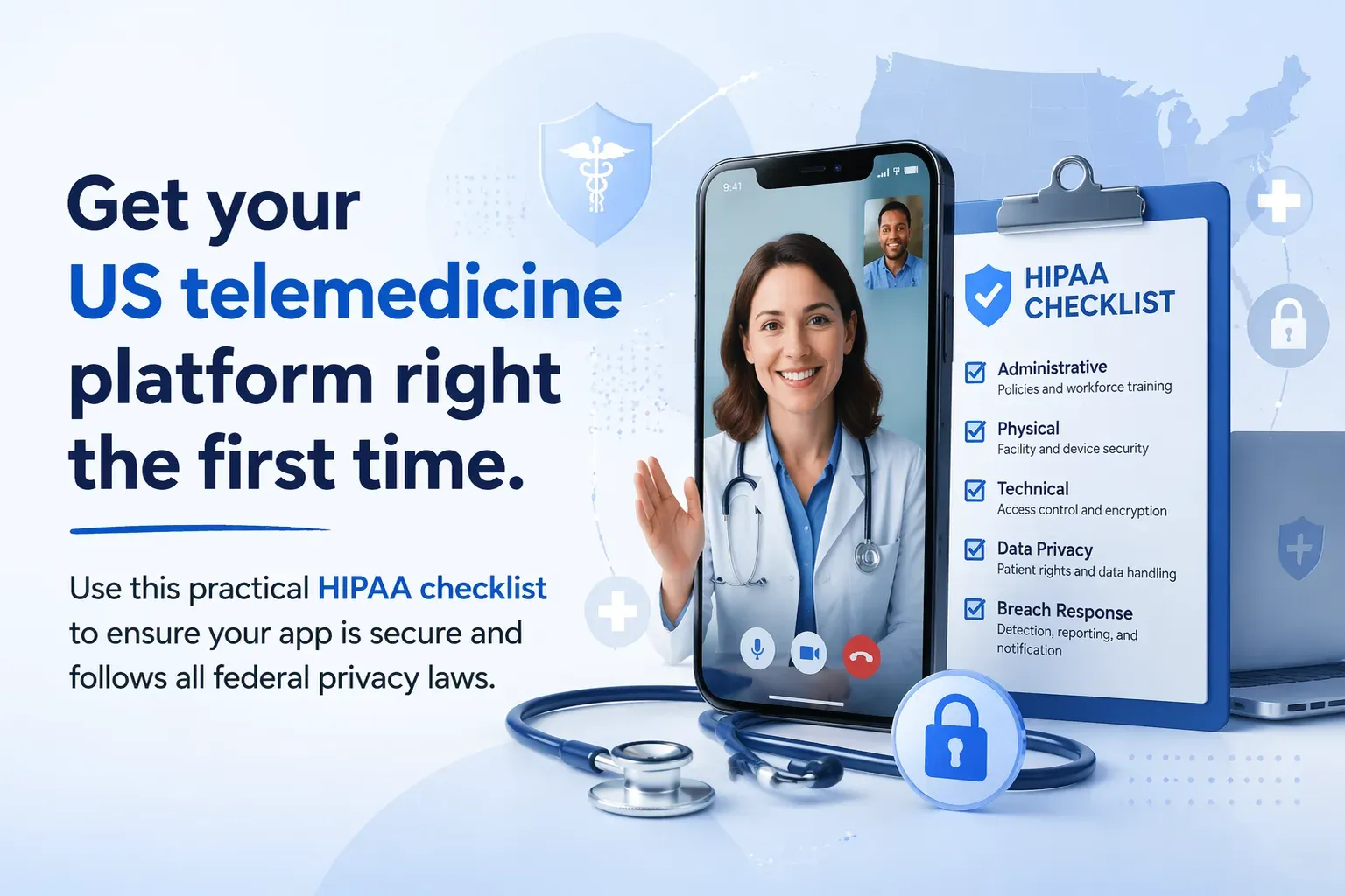 US telemedicine HIPAA checklist